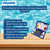 Kit Mantencion Piscina triple Cloro, Boya y Tester - Vulcano