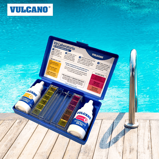 Kit Mantencion Piscina triple Cloro, Boya y Tester - Vulcano
