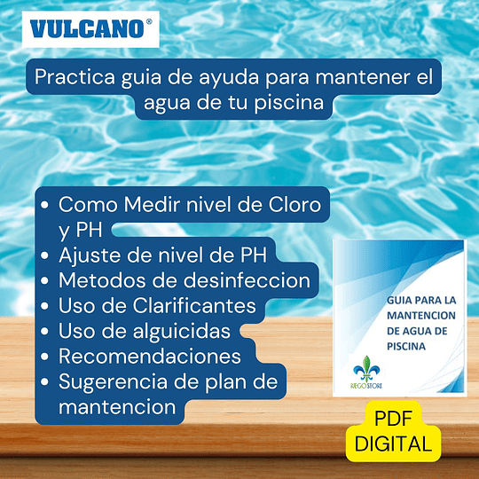 Kit Mantencion Piscina triple Cloro, Boya y Tester - Vulcano