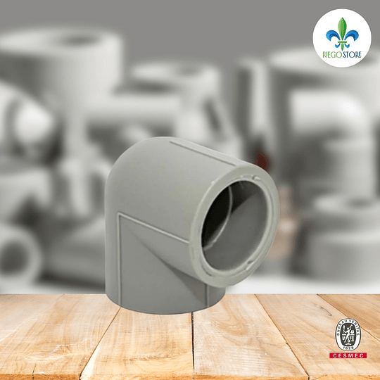 Codo PPR 90 grados Gris PN10