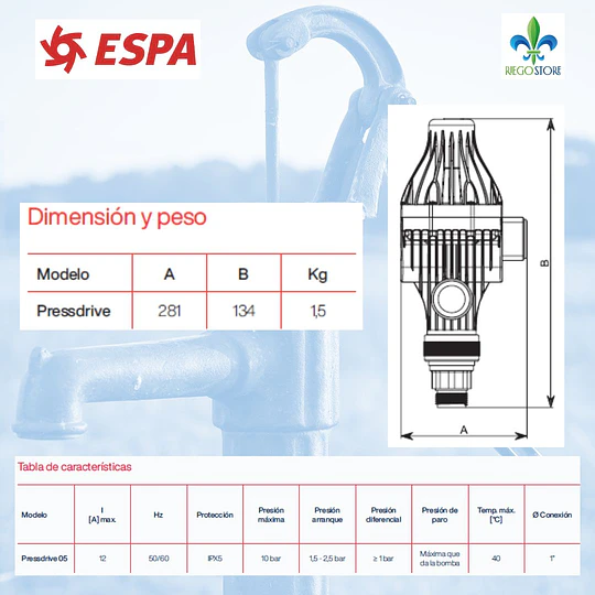Controlador Elec. Presion Pressdrive 10 BAR - ESPA
