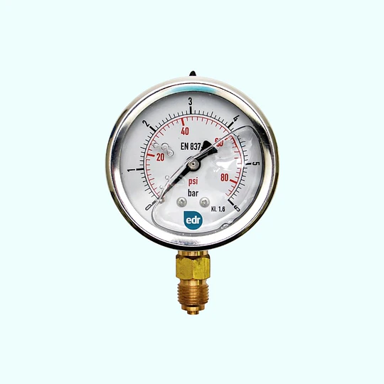 Manometro Glicerina 63 mm Bar 0 - 2,5 / psi 40
