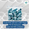 Codo 20 mm PVC Hidraulico 90 grados a Pegar Bolsas