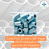Codo 32 mm PVC Hidraulico 90 grados a Pegar Bolsas
