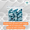 Codo 32 mm PVC Hidraulico 90 grados a Pegar Bolsas