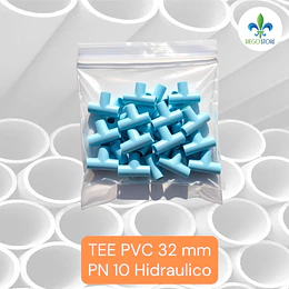 Tee 32 mm PVC Hidraulico a Pegar PN10 en Bolsas