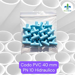 Tee 40 mm PVC Hidraulico a Pegar PN10 en Bolsas