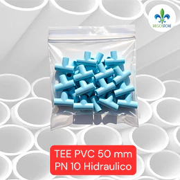 Tee 50 mm PVC Hidraulico a Pegar PN10 en Bolsas