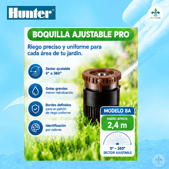 Kit Aspersor Hunter Pro-Spray 02 + Boquilla Ajustable Pro