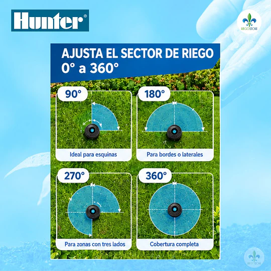 Kit Aspersor Hunter Pro-Spray 02 + Boquilla Ajustable Pro