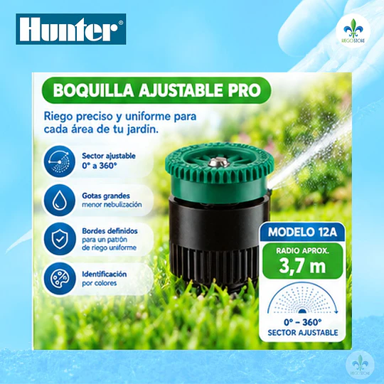 Kit Aspersor Hunter Pro-Spray 02 + Boquilla Ajustable Pro