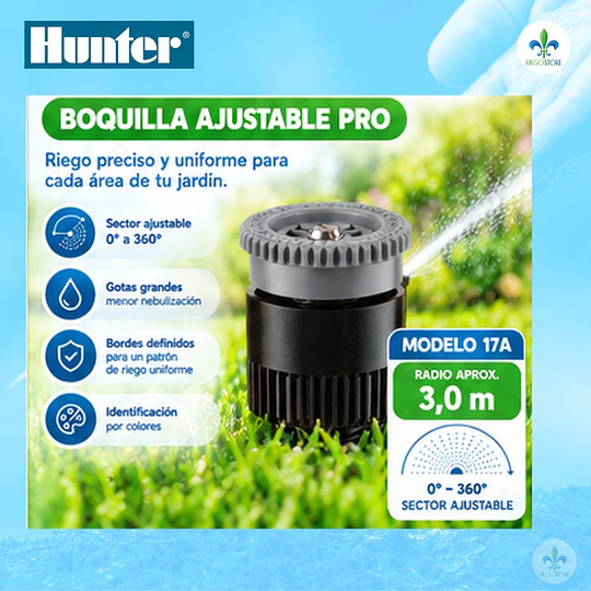 Kit Aspersor Hunter Pro-Spray 02 + Boquilla Ajustable Pro