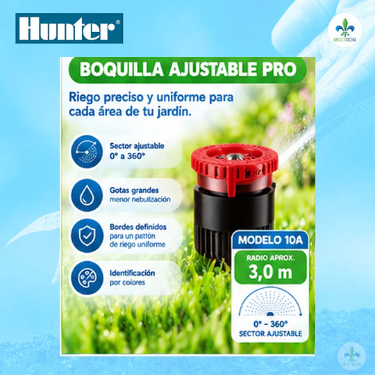 Kit Aspersor Hunter Pro-Spray 02 + Boquilla Ajustable Pro