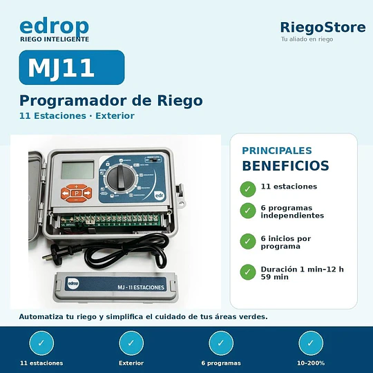 PROGRAMADOR MJ 11 ESTACIONES - EXTERIOR - EDROP