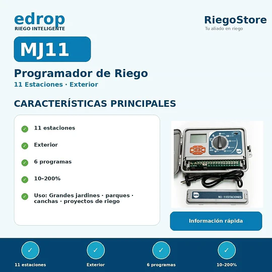 PROGRAMADOR MJ 11 ESTACIONES - EXTERIOR - EDROP