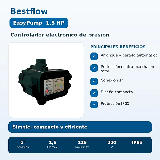 Controlador Elec. Presion EasyPump 1.5 HP - BestFlow