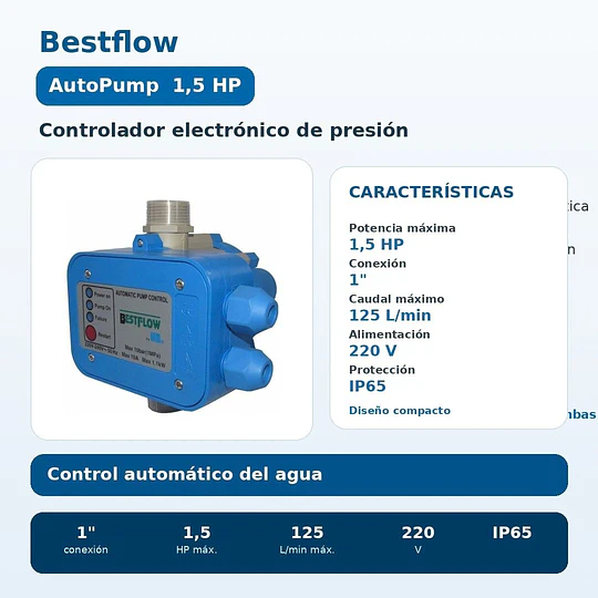 Controlador Elec. Presion AutoPump 1.5 HP - BestFlow