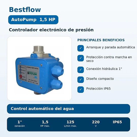 Controlador Elec. Presion AutoPump 1.5 HP - BestFlow