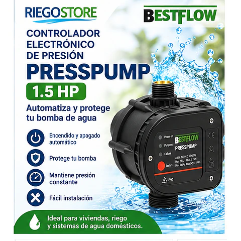 Controlador Electrónico de Presión PRESSPUMP 1.5 HP – Bestflow