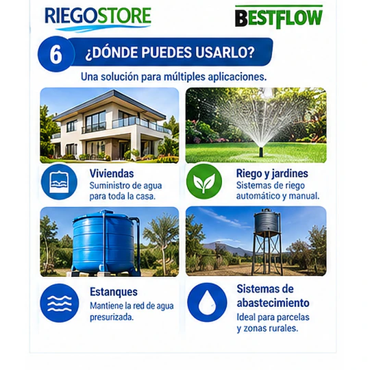 Controlador Electrónico de Presión PRESSPUMP 1.5 HP – Bestflow