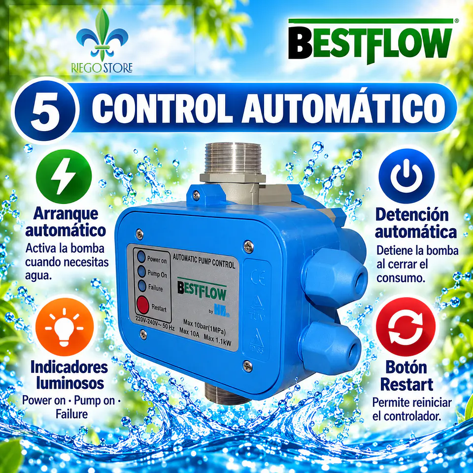 Controlador Elec. Presion AutoPump 1.5 HP - BestFlow 6