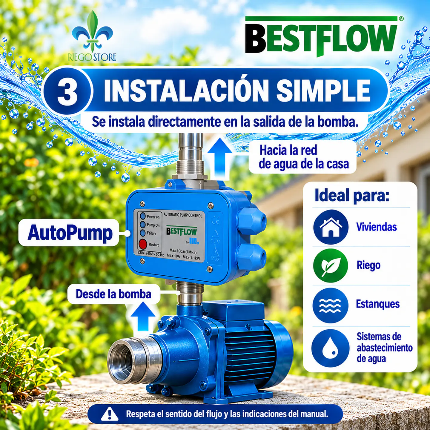 Controlador Elec. Presion AutoPump 1.5 HP - BestFlow 4