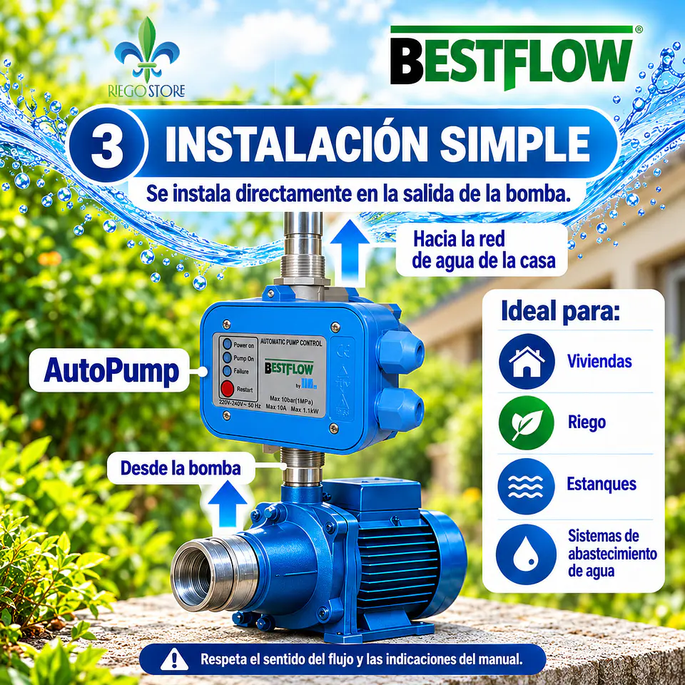Controlador Elec. Presion AutoPump 1.5 HP - BestFlow 4