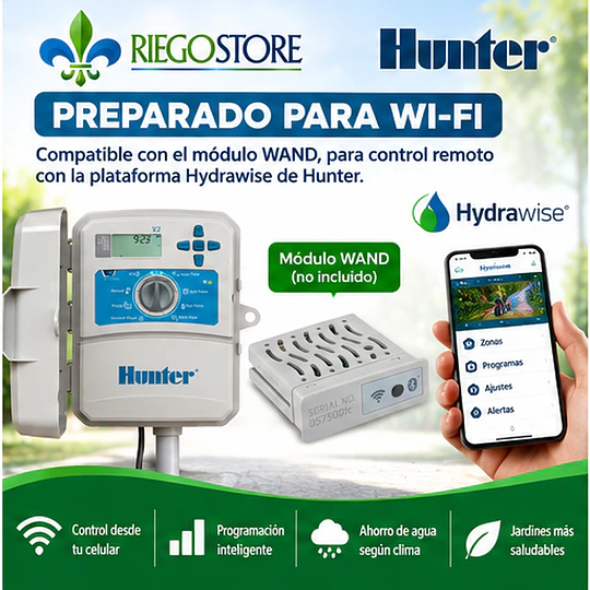 Kit de Riego Automático Hunter X2 4 Estaciones Exterior