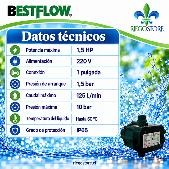 Controlador Elec. Presion EasyPump 1.5 HP - BestFlow