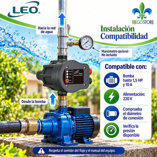 Controlador Electronico de Presion PS-04A 1.5 HP - LEO