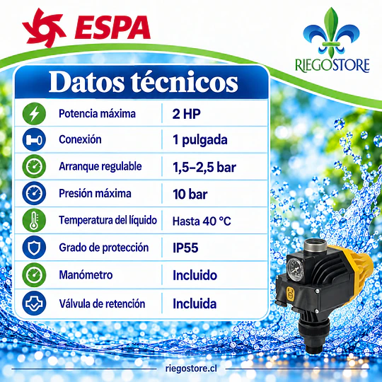 Controlador Elec. Presion Pressdrive 05 2 HP - ESPA