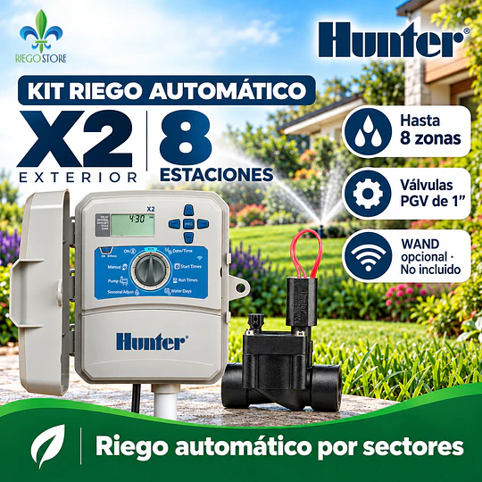 Kit Riego Automático Hunter X2 8 Estaciones