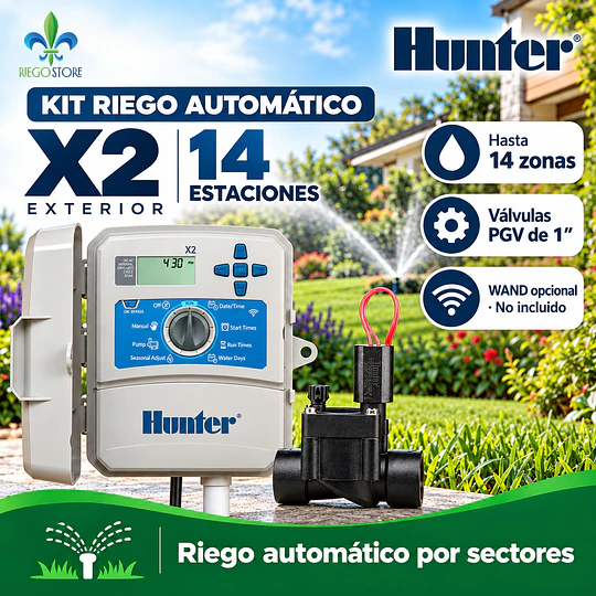 Kit Riego Automático Hunter X2 14 Estaciones