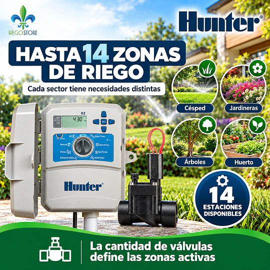 Kit Riego Automático Hunter X2 14 Estaciones