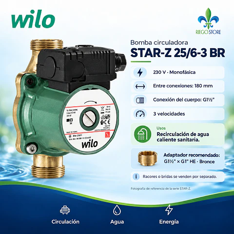 Bomba Circuladora STAR-Z 25/6-3 BR 1" - Wilo