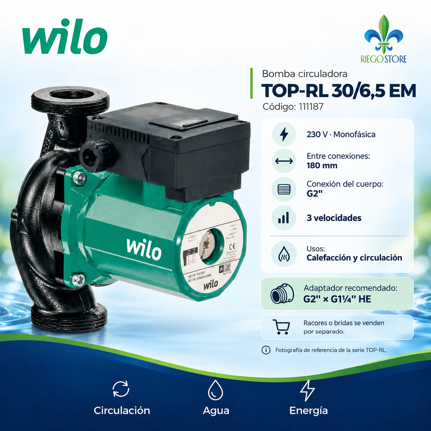 Bomba Circuladora TOP-RL 30/6,5 EM PN10 1 1/4