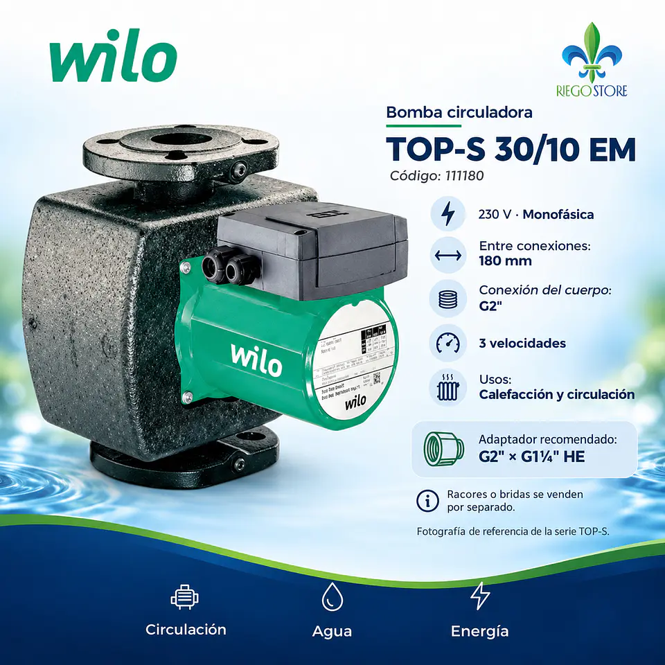 Bomba Circuladora TOP-S 30/10 EM PN10 1 1/4