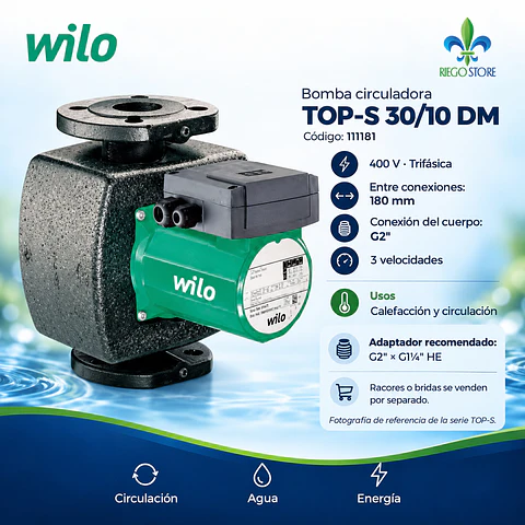 Bomba Circuladora TOP-S 30/10 DM PN10 1 1/4" - Wilo