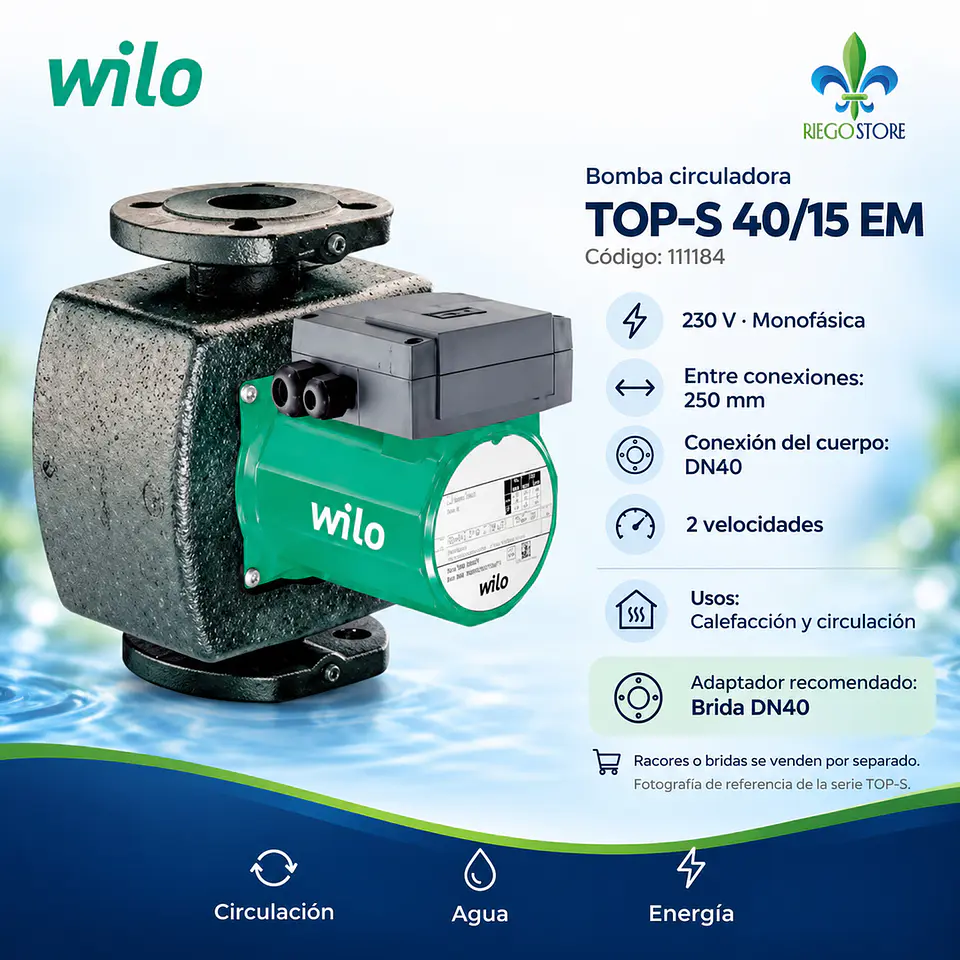 Bomba Circuladora TOP-S 40/15 EM PN10 DN40 - Wilo 1