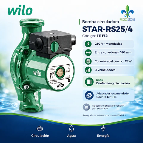 Bomba Circuladora STAR-RS25/4 1" - Wilo