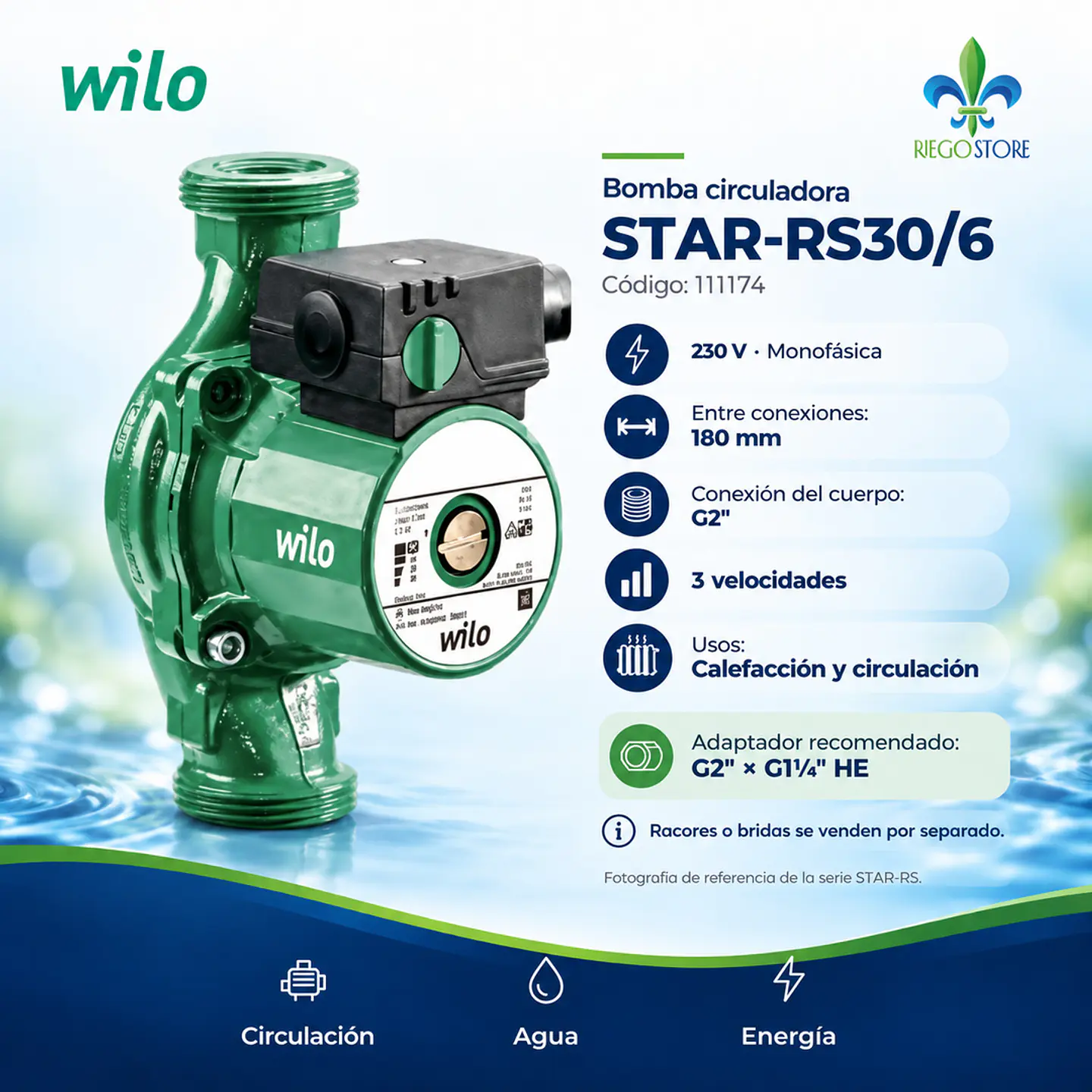 Bomba Circuladora STAR-RS30/6 1 1/4