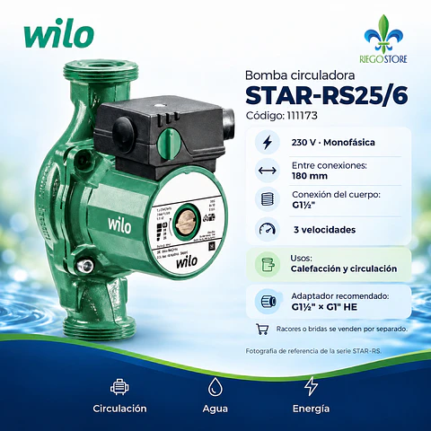 Bomba Circuladora STAR-RS25/6 1" - Wilo
