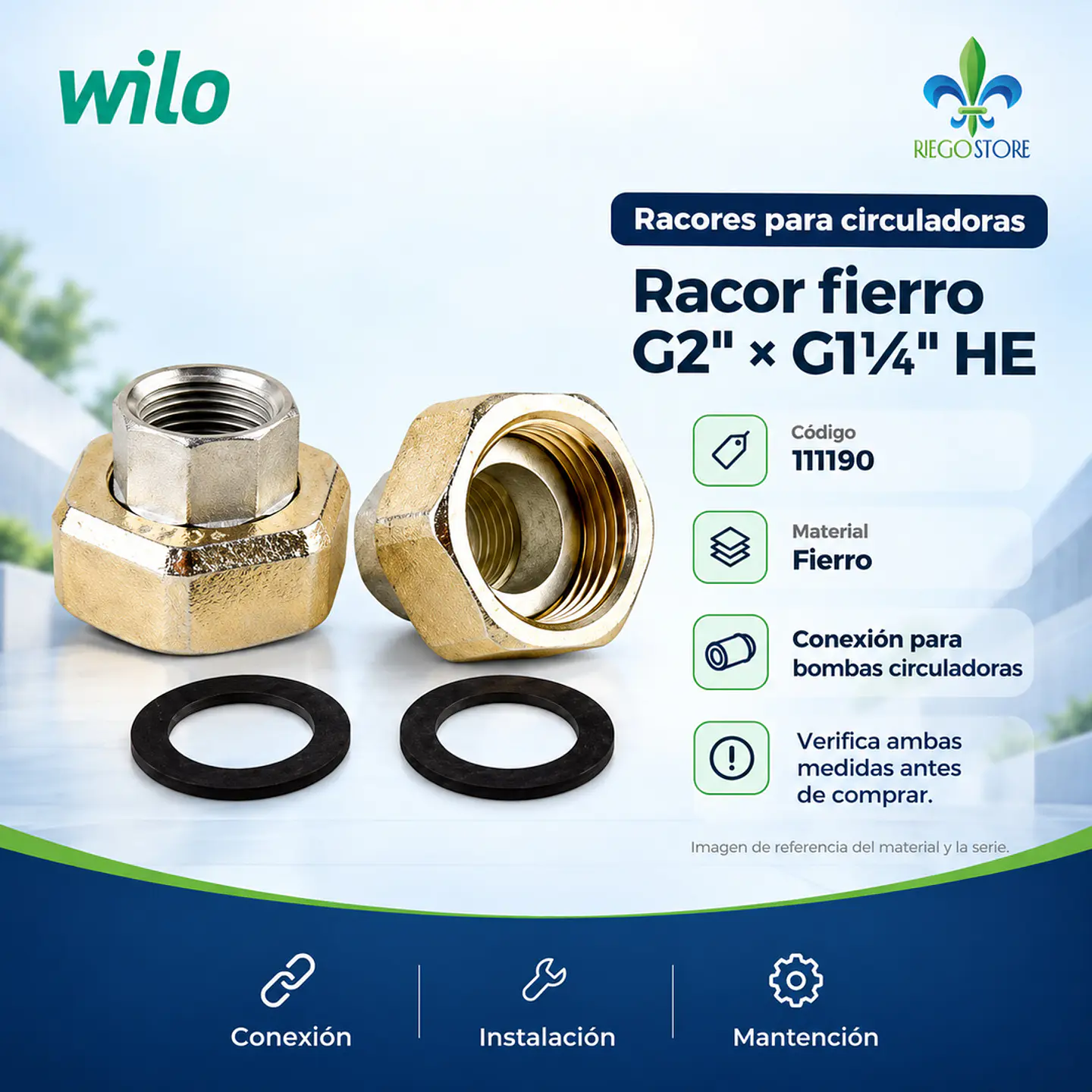 Racord Fierro G2″ × G1¼″ HE - Wilo 1