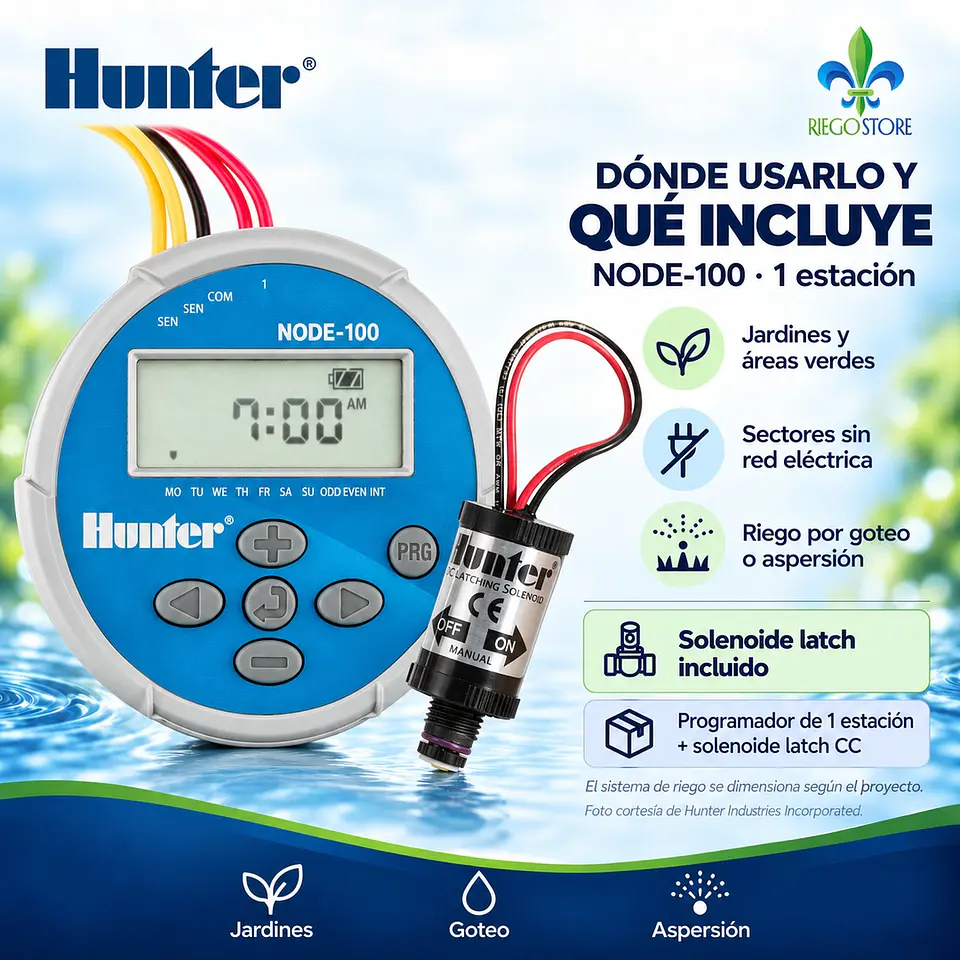 Programador Hunter NODE-100 1 Est. c/Solenoide 7