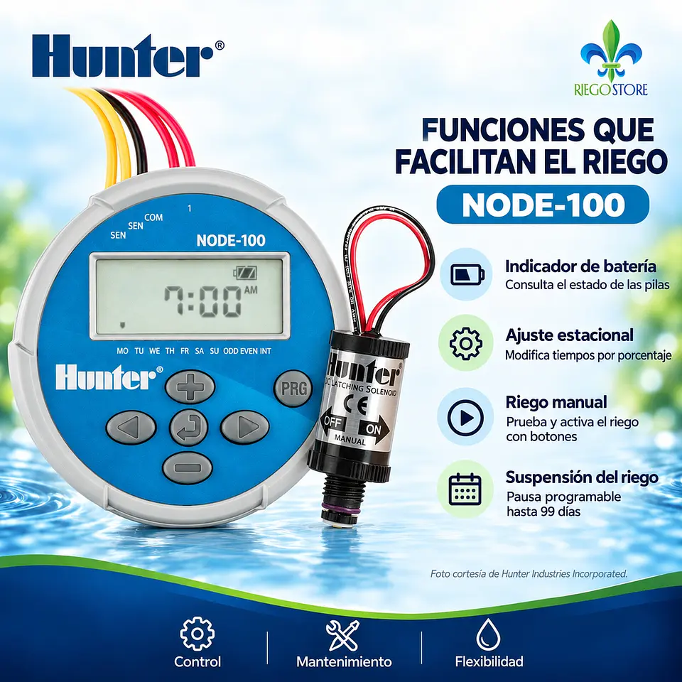 Programador Hunter NODE-100 1 Est. c/Solenoide 6