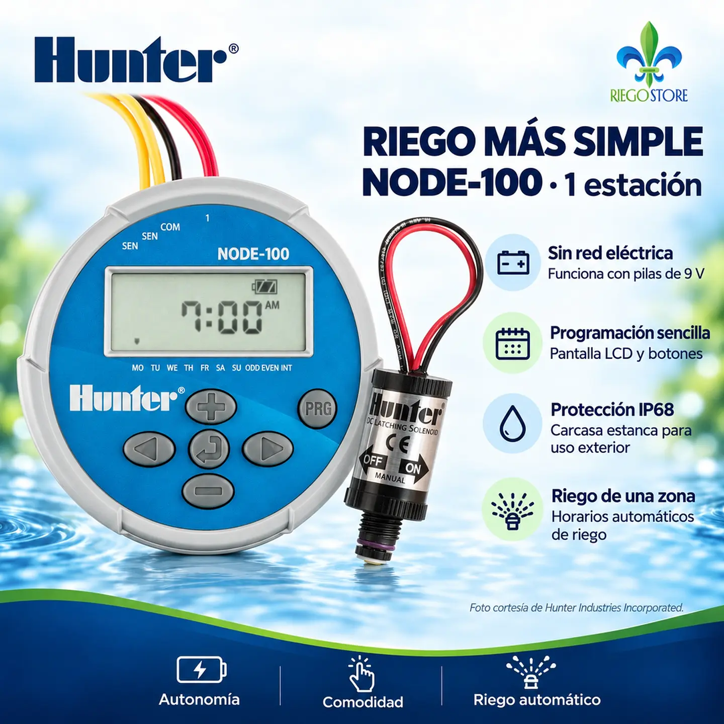 Programador Hunter NODE-100 1 Est. c/Solenoide 3