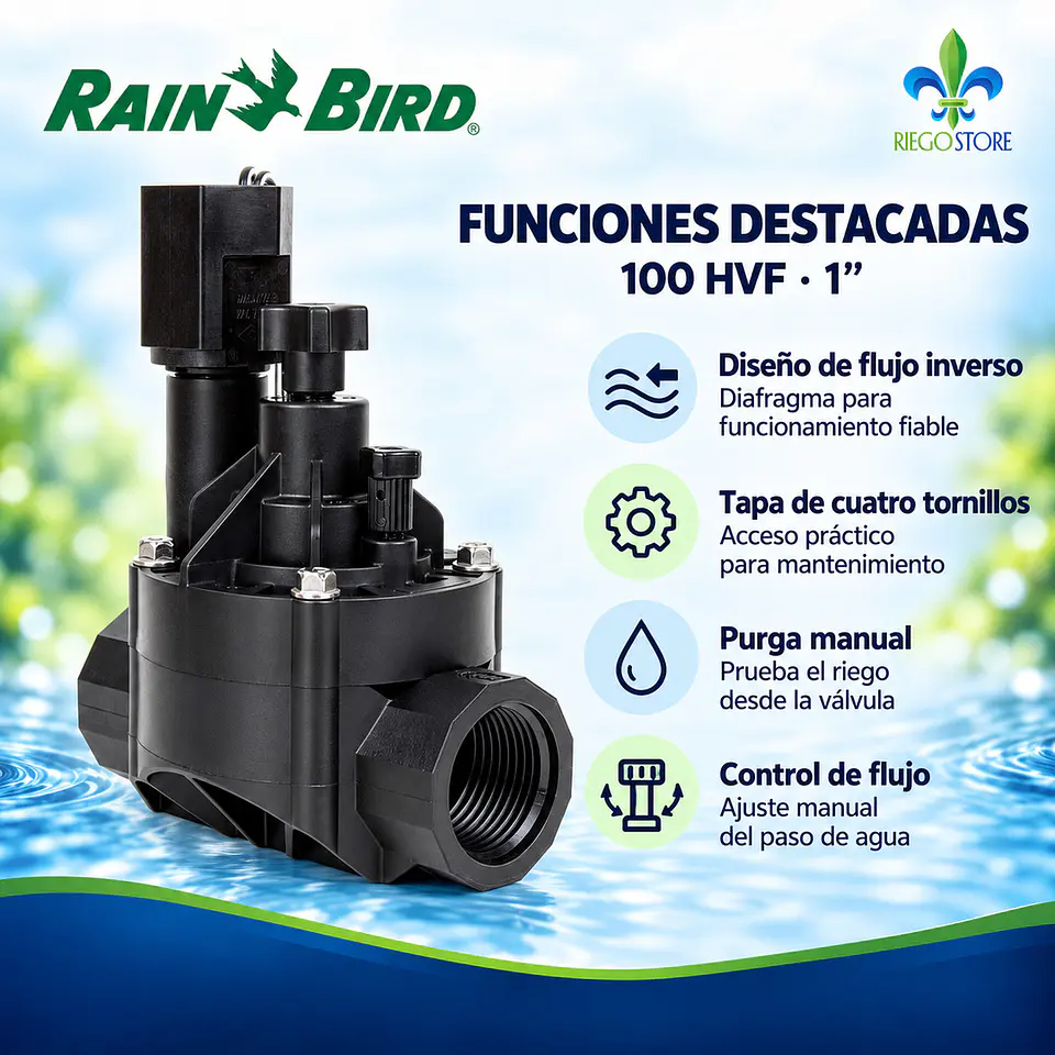Válvula solenoide Rain Bird 100 HVF 1