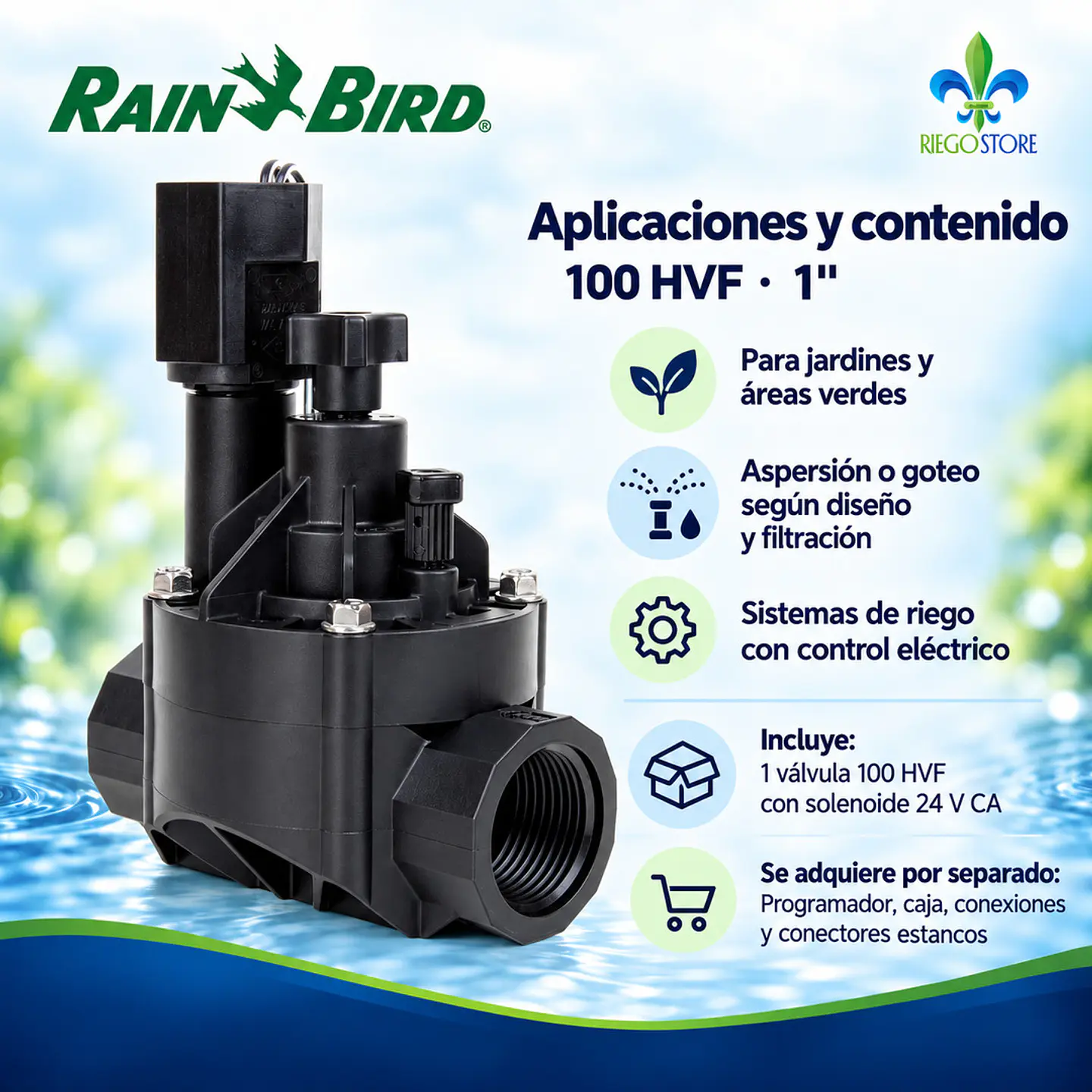 Válvula solenoide Rain Bird 100 HVF 1