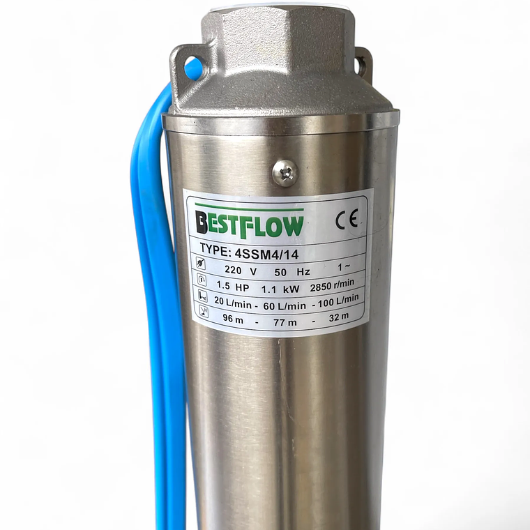 BOMBA SUMERGIBLE 1.5HP 220V 4SSM 4/14 BESTFLOW  2