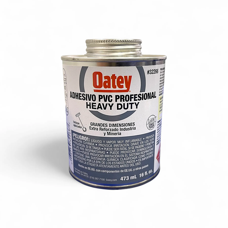 ADHESIVO OATEY 473CC GRIS GRANDES DIÁMETROS 1